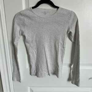 BRANDY MELVILLE Heather Grey Rib Longsleeve